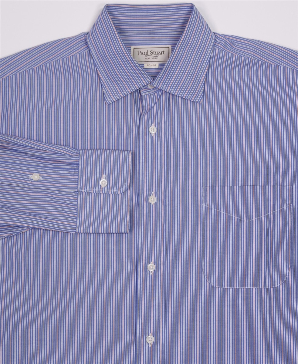 paul stuart dress shirts Oxford Wide Stripe Dress Shirt
