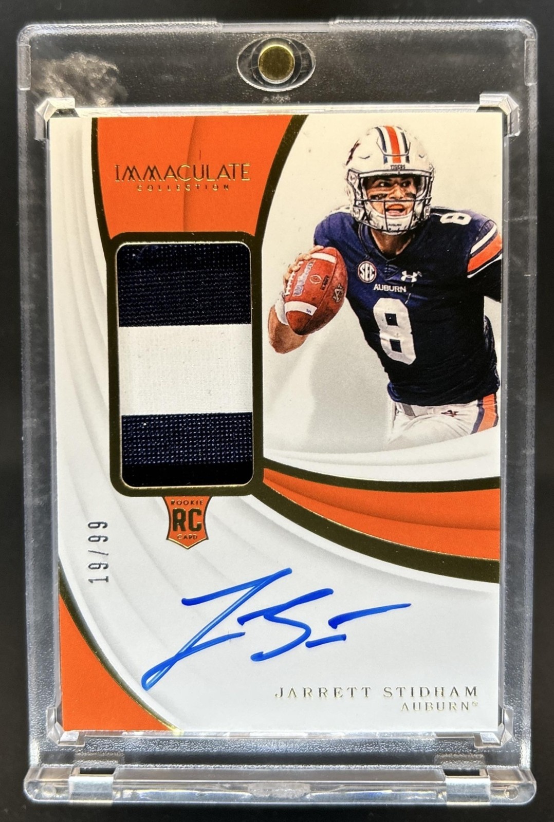 Jarrett Stidham Panini Immaculate Collection Collegiate #119 Patch-Autograph