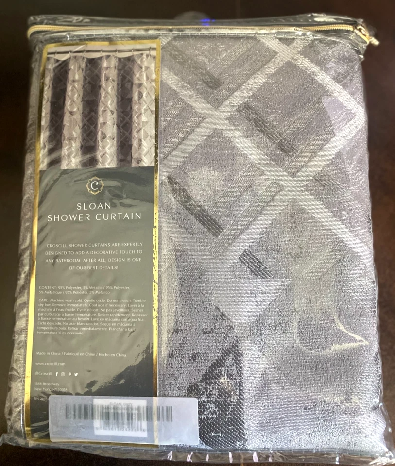 Croscill Sloan Cortina de Ducha Baño Baño 72 pulgadas x 72 pulgadas Nuevo en Paquete Foto 3 de 4