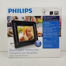 Philips 8  Digital Photo Frame 8FF2FPB/37 LCD 800x600 New Open Box
