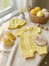 “Clover” Romper Knitting pattern for Reborn doll 16 -22” or 0-3 Mth Old Baby