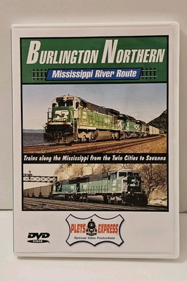 #ad Burlington Northern Mississippi River Route Plets Express Railroad DVD $16.88