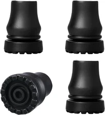 4Pcs Cane Tips 3/4 Inch Heavy Duty Rubber Tips, Anti Inch, Black 