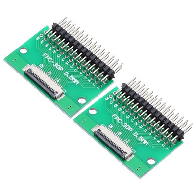 2pcs FFC FPC Connector Board 28 Pins Double Row Right Angle Pin Header Adapter