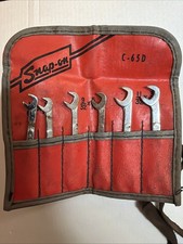 Snap On Sae 4 Way Double Open End Ignition Wrench Set W Pouch Roll C-65d Usa