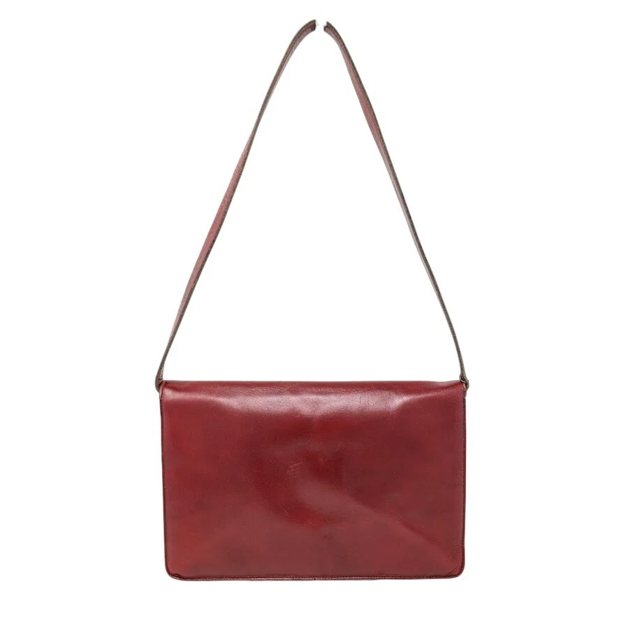 Bolso de Hombro Etienne Aigner Cuero Sangre de Buey Vintage Años 70 80 Logo Solapa Foto 3 de 4