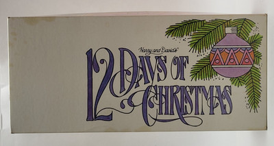 Vintage Harry & David 12 Days of Christmas Advent EMPTY Boxes Shows Age Wear etc