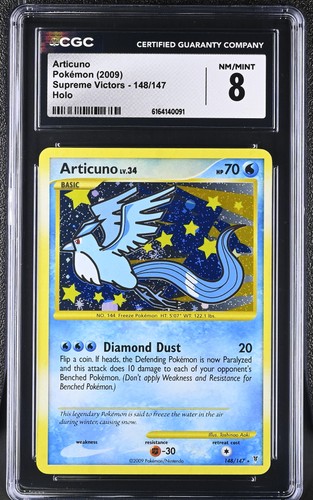 CGC 8 Articuno 148/147 Supreme Victors Holo Pokemon Card