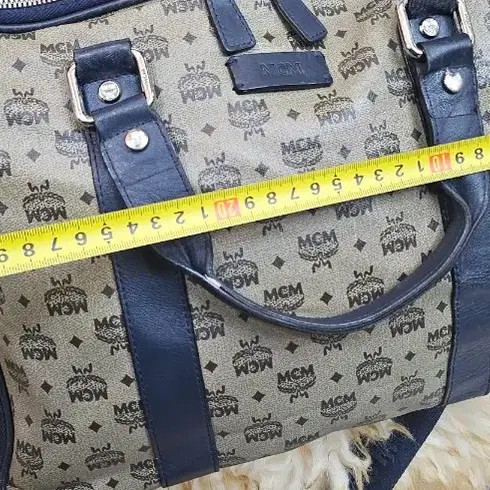 MCM Logo Pattern Document Shoulder Bag Unisex Lea… - image 10