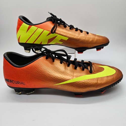 Nike Mercurial Soccer Cleats Men's US 10 EU 44 Orange Football 555613-778