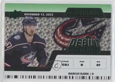 2022-23 Credentials Debut Ticket Access Horizontal Green 10/25 Marcus Bjork 16eu