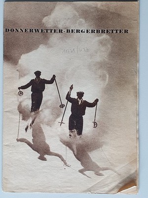 2 Prospekte ''Sport Berger'' Ski-/Camping-Ausrüstung Faltboote Wohnwagen 1937+1958