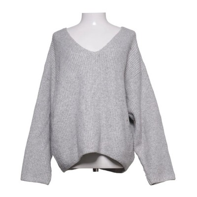 H&M, Strickpullover, Größe: L, Grau, Polyamid/Acryl/Wolle, Einfarbig #iLw