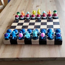 3D Printed Pokemon Chess (Board not Included)