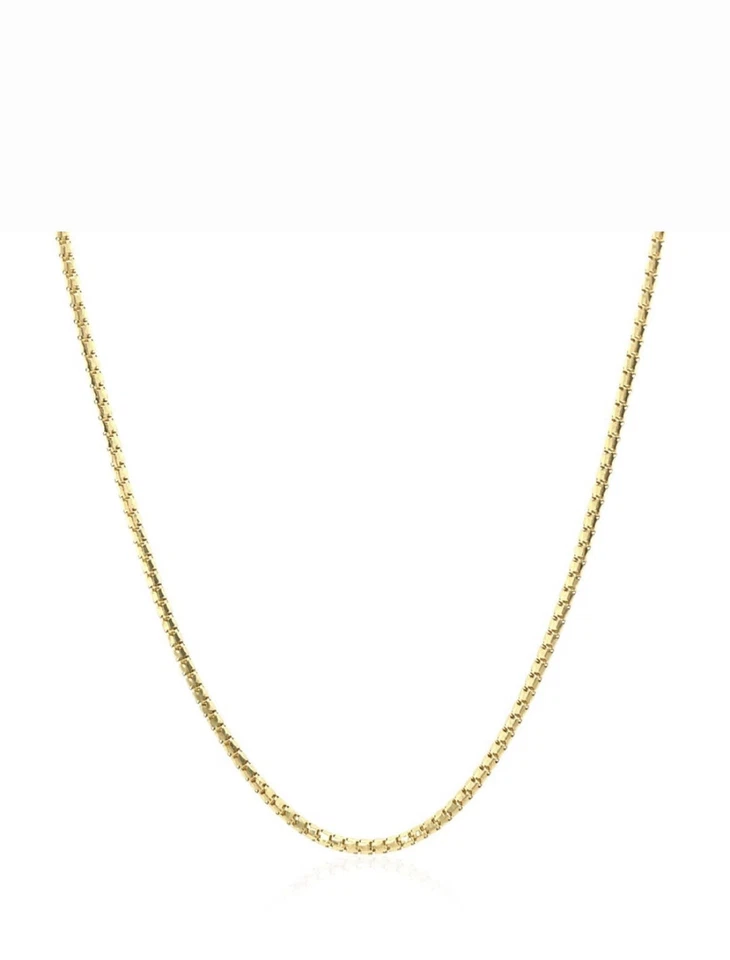 Cadena de hielo de oro amarillo de 14k 1.3mm, 20", cierre de garra de langosta, 2.45 gramos, Foto 4 de 4