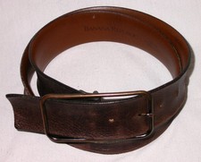 Vtg Banana Republic Brown Italian Grunge Leather Belt USA Womens Size 36 Boho