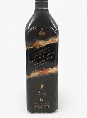Johnnie Walker Black Label 12 Year Limited 1000ml   Empty Bottle Collectible