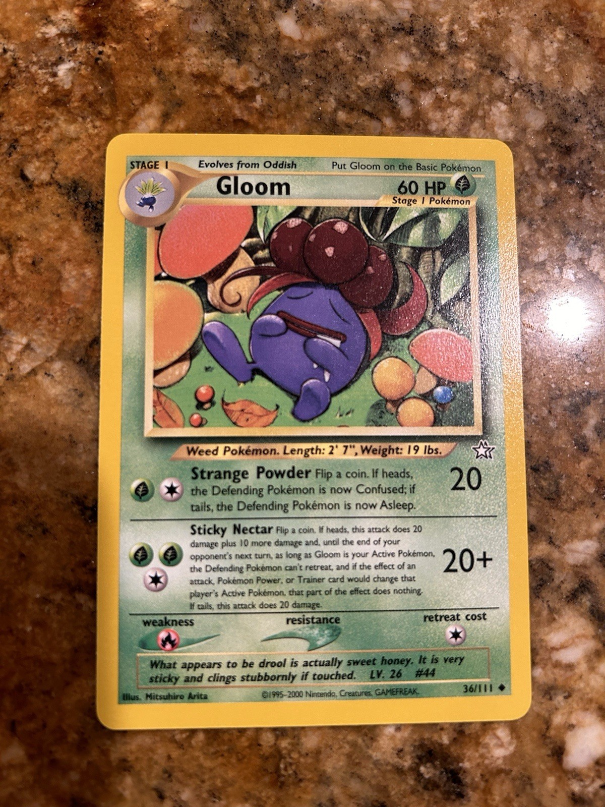 Gloom 36/111 - Neo Genesis Unlimited Edition - WOTC Pokemon LP