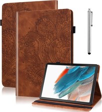 VODEFOX Brown PU Leather Case for Samsung Galaxy Tab A11 Plus 11 Inch with Card