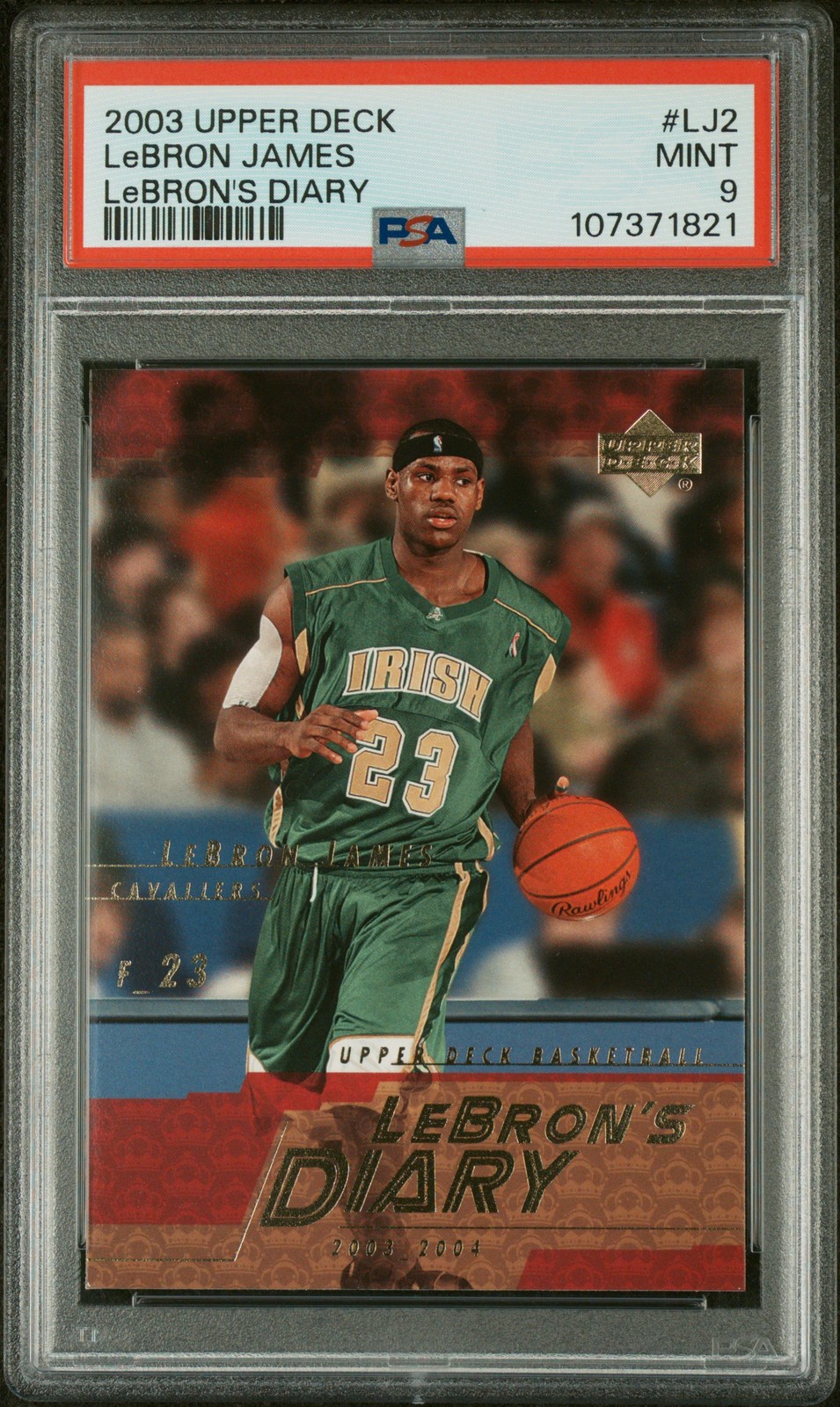 2003 UD LEBRON'S DIARY #LJ2 LEBRON JAMES PSA 9
