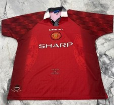 1996-98 Manchester United home Vintage Football Soccer Jersey Shirt XL