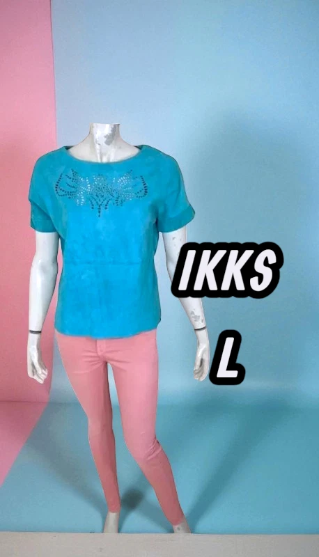 Pull droit sans manches à paillettes Bleu Ikks - Femme | Place des Tendances