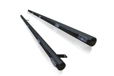 To Fit 00 - 06 Ford Transit MK6 LWB BLACK Stainless Side Bars Steps + White LEDs