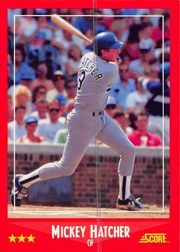 Mickey Hatcher 1988 Score 298 Los Angeles Dodgers Baseball Card - Picture 1 of 2