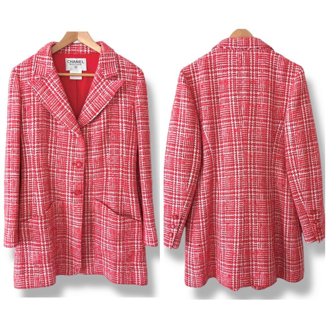 Good Condition Chanel Coco Mark Button Wool Tweed… - image 2