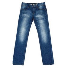 Armani Jeans Mens Size 33 Blue Denim Straight...
