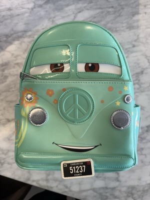 Loungefly Teal Retro VW Character Mini Backpack Loungefly Disney Pixar Cars Fillmore VW Bus Loungefly Mini  main image 3