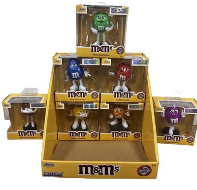 M&M's Die-Cast Metal Character Figures – Set of 7 + Display Jada