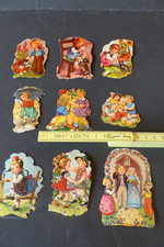 Oblaten Poesiealbum Vintage Glanzbilder 9 Stück - vor ca 1940