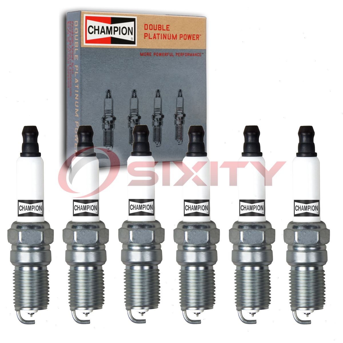 6 pc Champion Double Platinum Spark Plugs for 1996-2005 Chevrolet Monte op