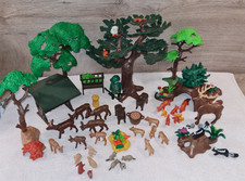 Playmobil Waldtiere Wildtierfütterung mit großer Eiche Förster Hirsch Fuchs Wald
