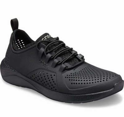 Crocs Kids LiteRide Pacer Trainers Slip On No Tie Laces Sneakers Shoes Sz J2 NWT