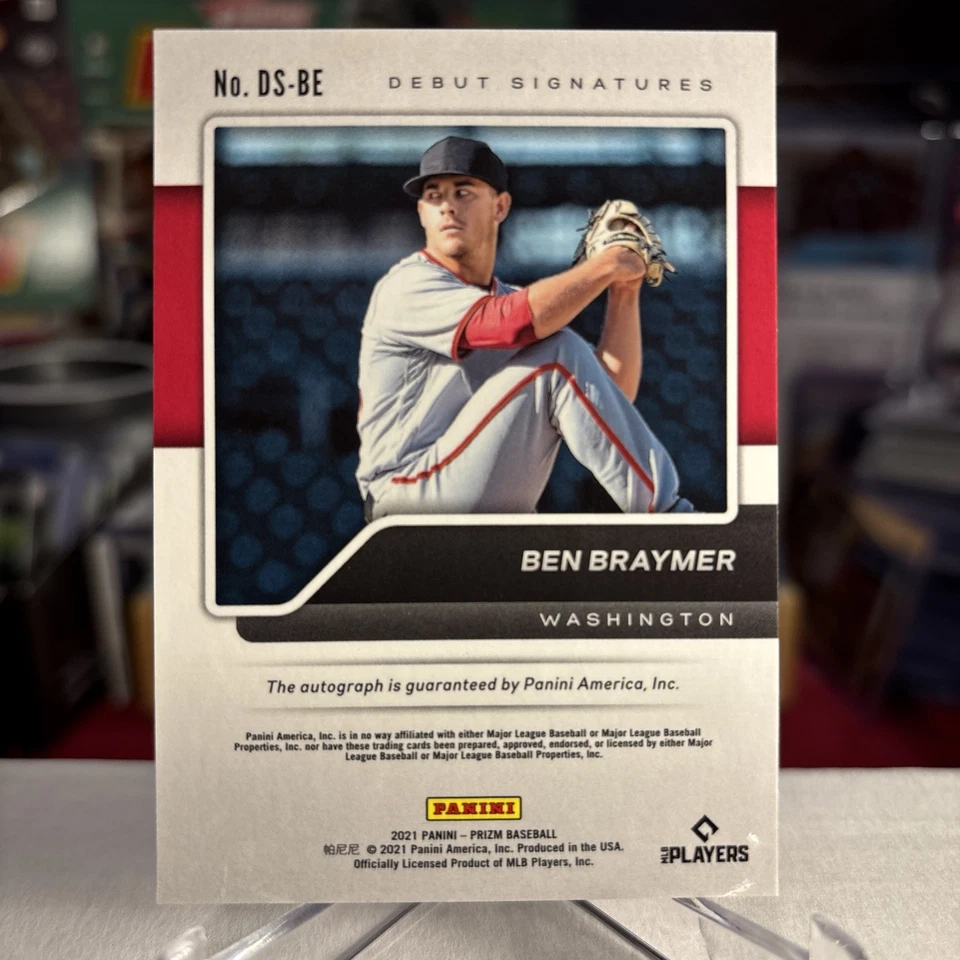 2021 Panini Prizm Debut Signatures Ben Braymer AUTO Nationals RC ⭐️ MINT GEM? - Image 2 of 2