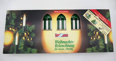 HELLUM Weihnachtsbeleuchtung für INNEN 20 Kerzen Weihnachten Lichterkette