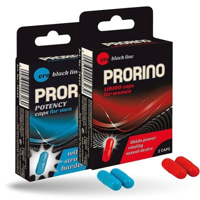Prorino   Libido und Potency Caps 18g- Set erhöht die Lust und Potenz Erektion
