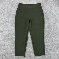 Athleta Endless High Rise Pants Women’s 10/P Green Pull On Stretch Quiet Luxury