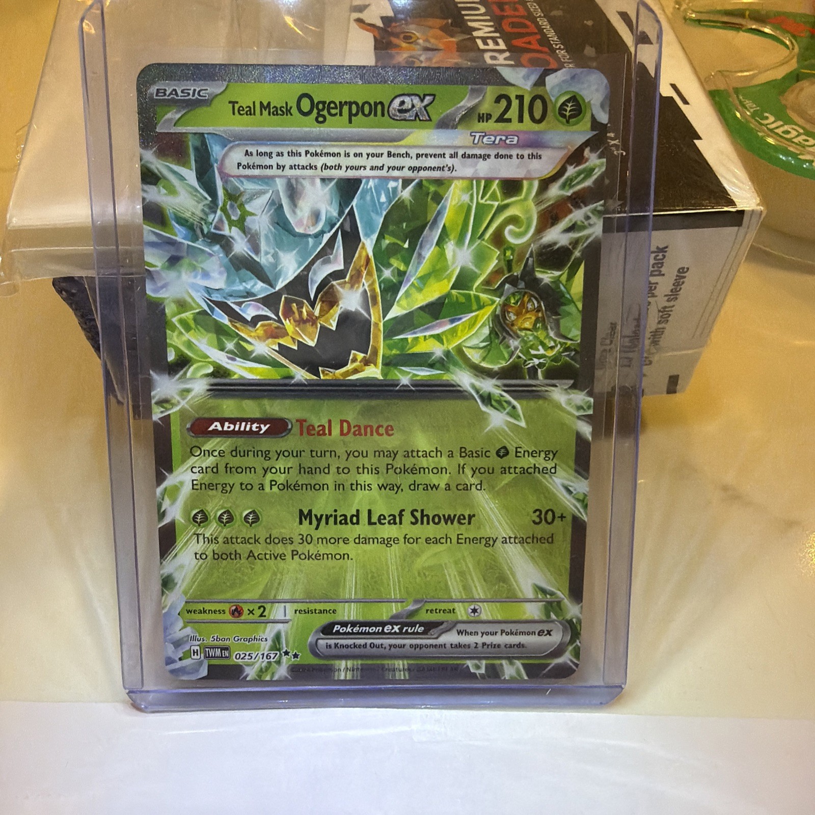 Pokémon Teal Mask Ogerpon ex Double Rare Holo Sv06 Twilight Masquerade 025/167