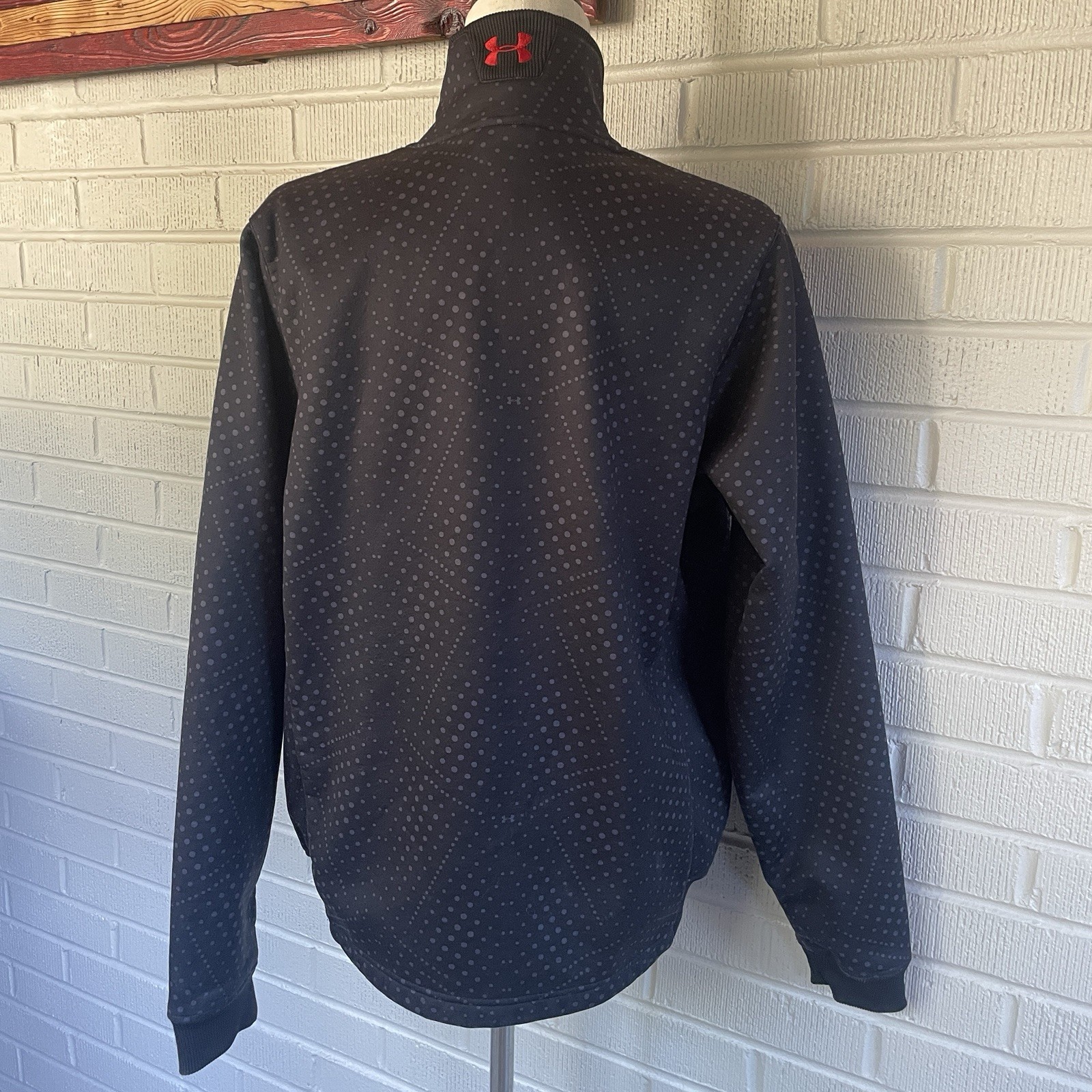 Under Armour Men's Jacket MEDIUM Dot Pattern Blac… - image 2