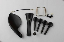 1 set new high quality ebony violin parts 4/4 full size, violin accessories