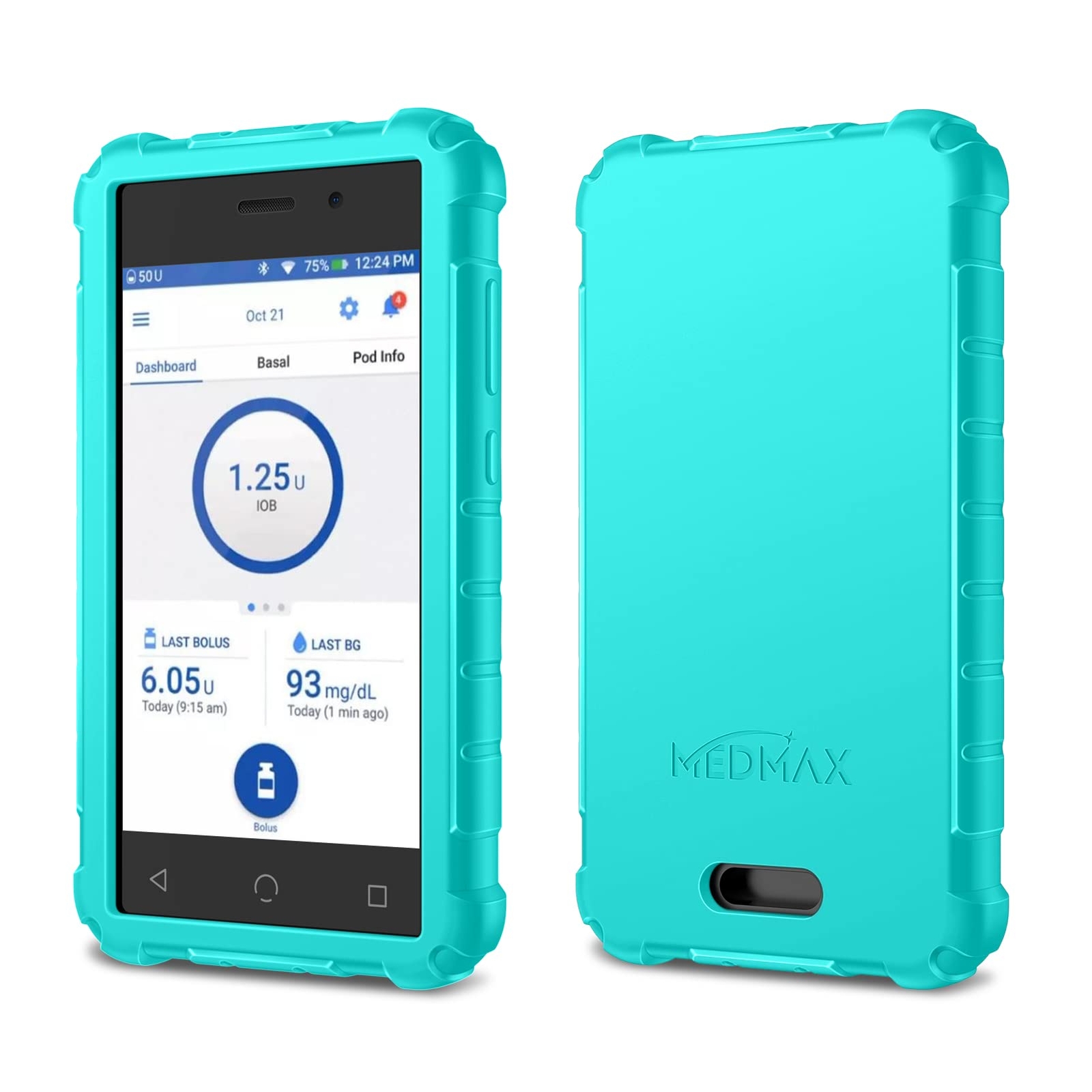 MEDMAX Silicone Custodia per Omnipod Dash PDM (Personal Diabetes (N2v)