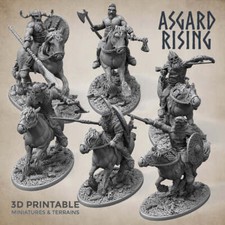 Norse Viking Rider Warband Set - Asgard Rising Miniatures - Wargaming D D DnD