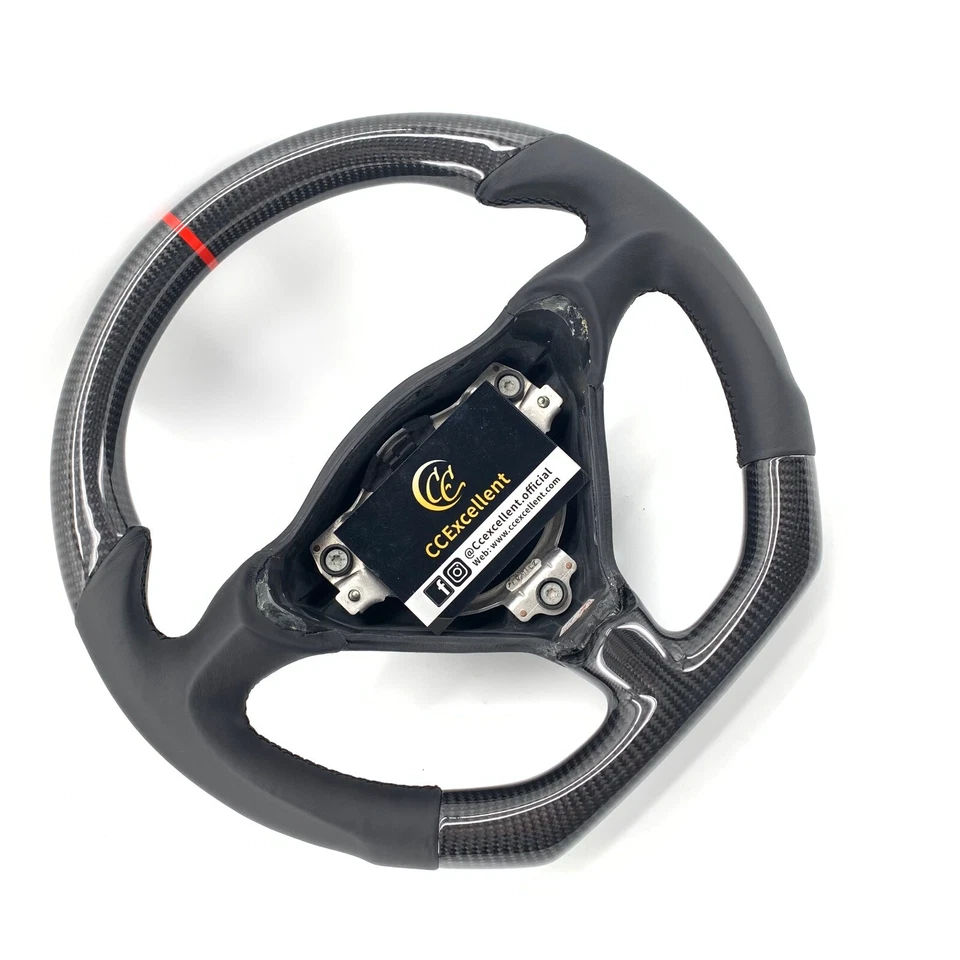 Volante de fibra de carbono de 3 radios para Porsche 986 Boxster 996 993 Carrera 911 Foto 3 de 4