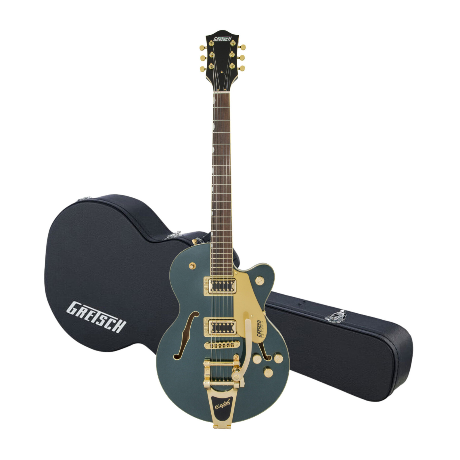 Gretsch Electromatic Center Block Jr 6-струнная электрогитара зеленого цвета с футляром