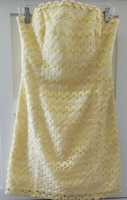 LILLY PULITZER 100% Cotton Yellow Eyelet Strapless Dress Size 6 | eBay LILLY PULITZER 100% Cotton Yellow Eyelet Strapless Dress Size 6 | eBay