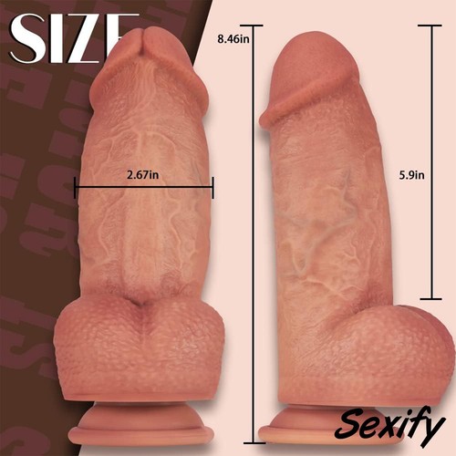 XXL Realistic Dildo Fat Thick Cock Massive Suction Cup Extra Large Adult Sex Toy - Picture 7 of 15