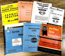 Farmall International M MV Tractor Service Parts Operators Manual Set Owners IH